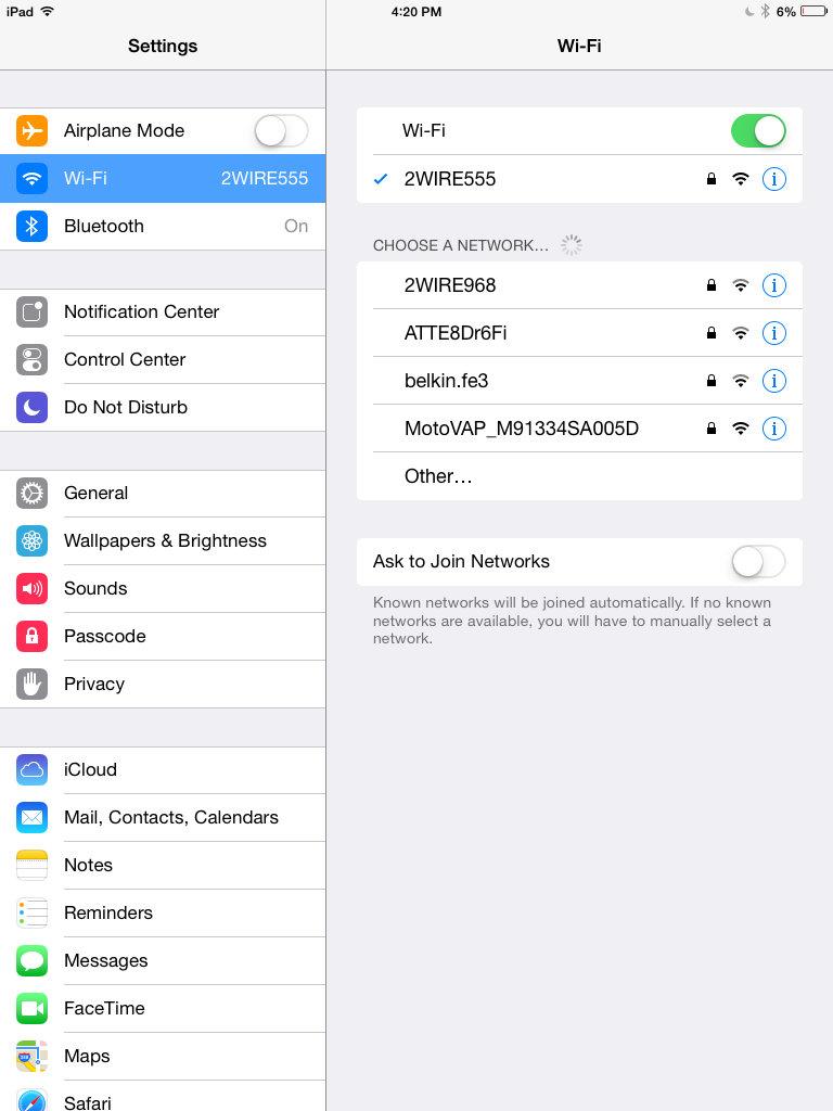 iOS device successfully connected to enterprise WiFi