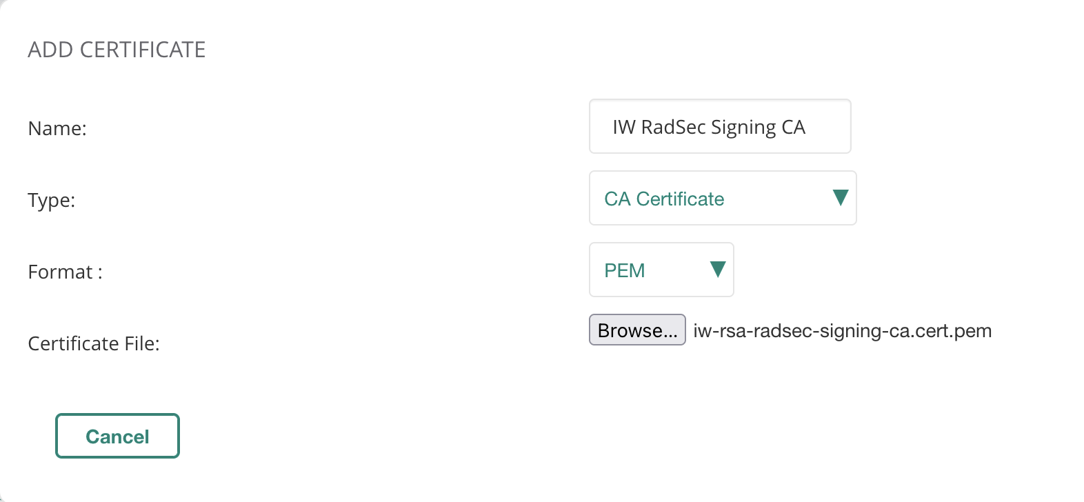 CA certificates added successfully