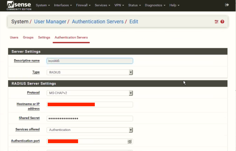 pfSense Captive Portal zone configuration