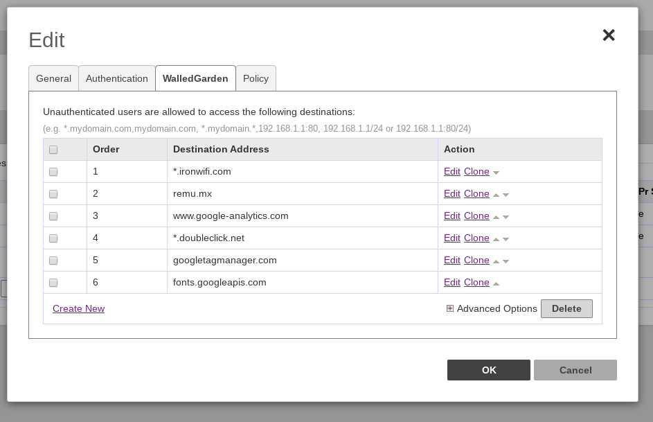 Ruckus SmartZone WLAN RADIUS and accounting settings