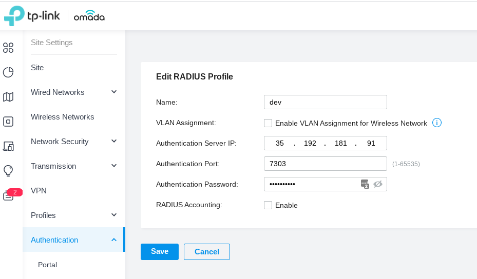 TP-Link Omada Controller Free Authentication policy