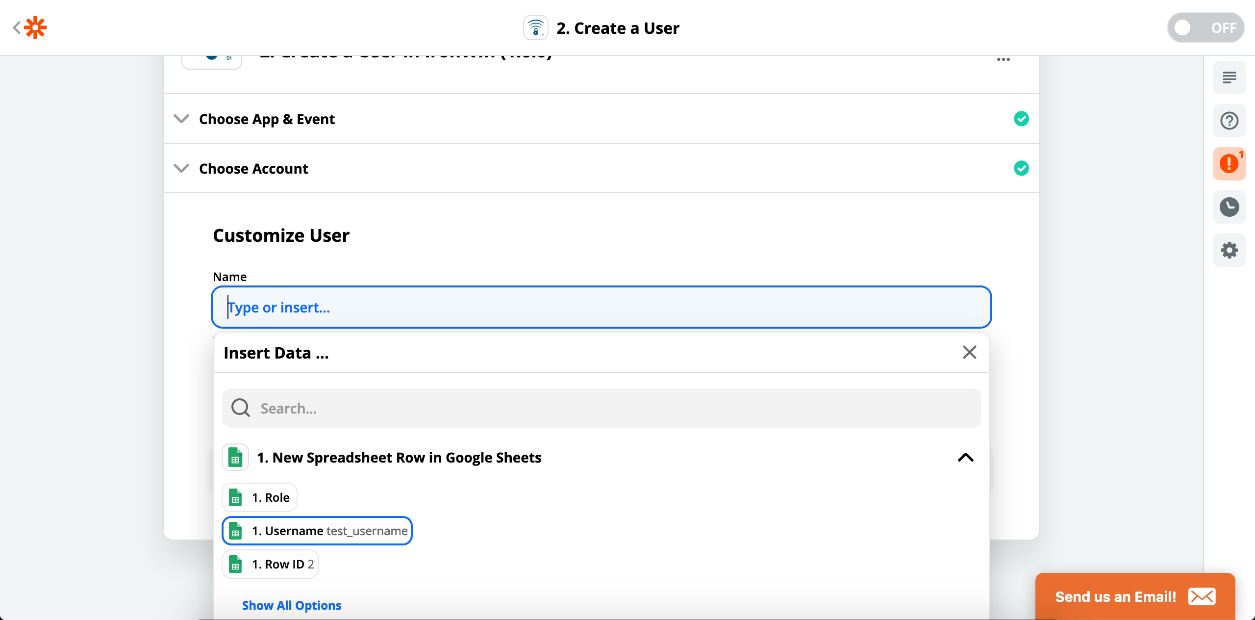 Map spreadsheet columns to IronWiFi user fields